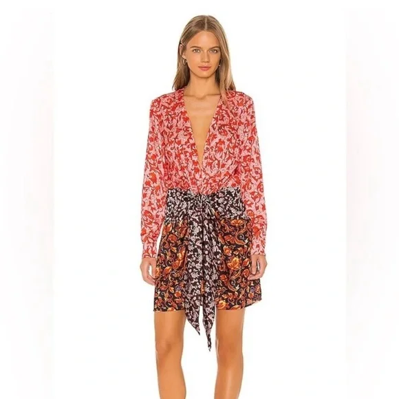 delfi collective long sleeve statement flower mini dress Delfi Collective Floral Mini Dress Womens XS Long Sleeve Boho Coastal Cowgirl is available for purchase on au PAY Market - Imported Goods Online Store Co.Ltd. | au PAY Market